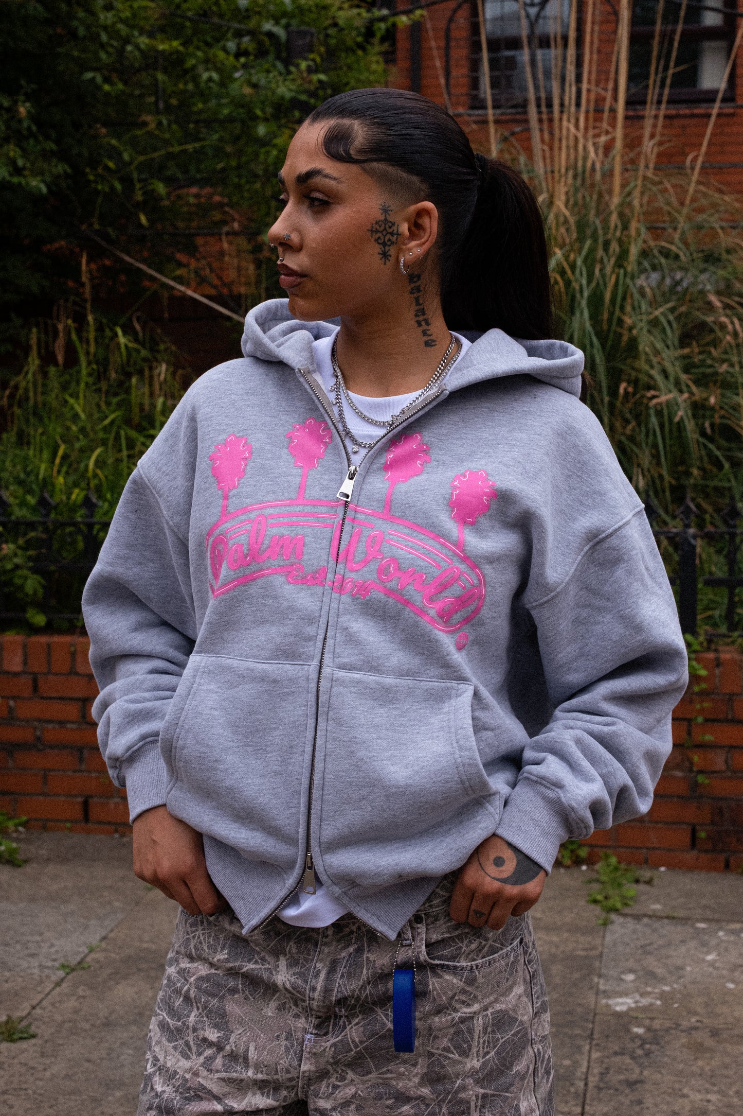 Graphic Zip Hoodie
